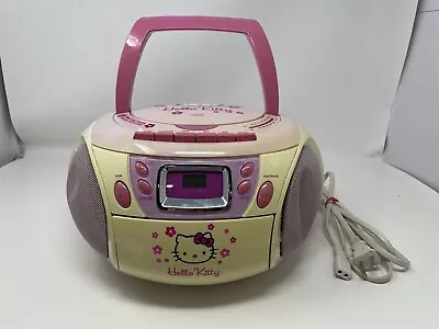 Vintage Hello Kitty CD Boombox VIDEO! Cassette Player AM/FM Radio KT2028A Read  • $49.99