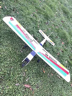 £35 • Buy Tutor RC Aeroplane Aircraft Nitro Glow Plane Radio Control Model 62” Irvine