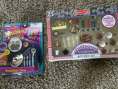 Melissa And Doug Doll House Accessories 25 Pc Kitchen Set • $50
