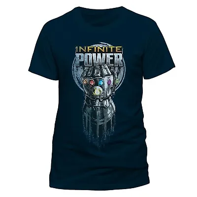 Avengers: Infinity War Infinite Power Glove Official Blue Unisex T-Shirt - Hulk • £12.99