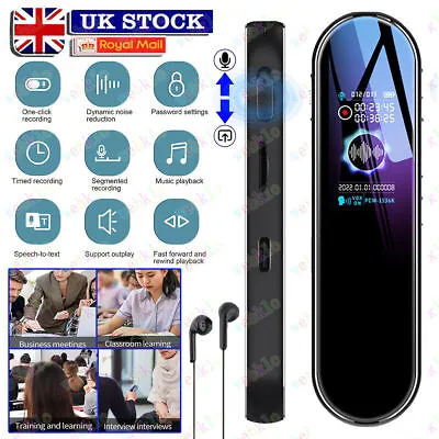 Mini Digital Voice Recorder Dictaphone Audio MP3 Player Sound Recording Device • £13.59