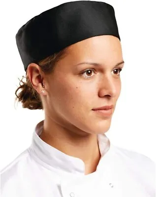 50x Chef Cap Chefs Skull Hat Professional Round Black Catering Kitchen Cooks • £24.99