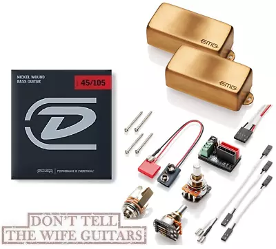 EMG Les Claypool Pachyderm LC PA Brushed Gold Active Set P Bass Set ( STRINGS ) • $149