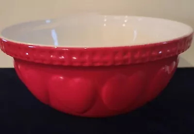 Mason Cash Red  Hearts Mixing Bowl - 4.25 Quart NWT • $44