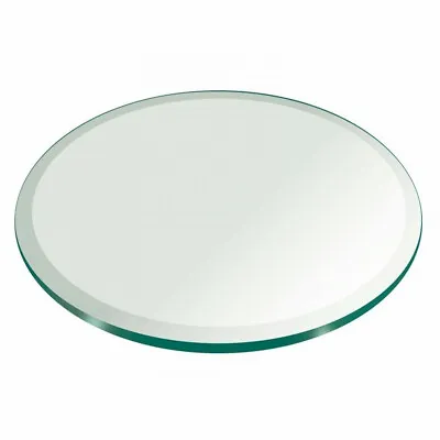 $256.95 • Buy Round Glass Table Top 48  Beveled Polished Edge 1/4  Thick Tempered Glass