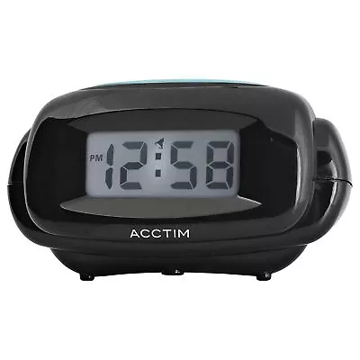 Acctim Aura Digital Alarm Clock Black Light Silent Digital • £11.37