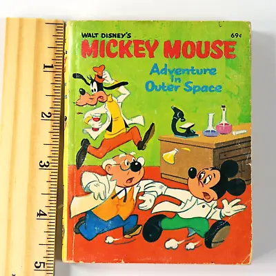 1968 Walt Disney's Mickey Mouse Adventure In Outer Space Whitman Big Little Book • $13.87