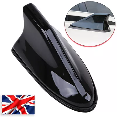 Universal Car Shark Fin Antenna Auto Roof Aerial With FM/AM Radio Signal Black • £10.16