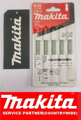 Makita A-85737 Jigsaw Blades Mild Steel Stainless Steel B-22 T118A Bosch DeWalt • £7.86