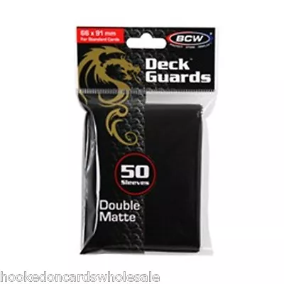 100 BCW Matte BLACK MTG Deck Guards CCG MTG Pokemon Gaming Card Sleeves • $8.45