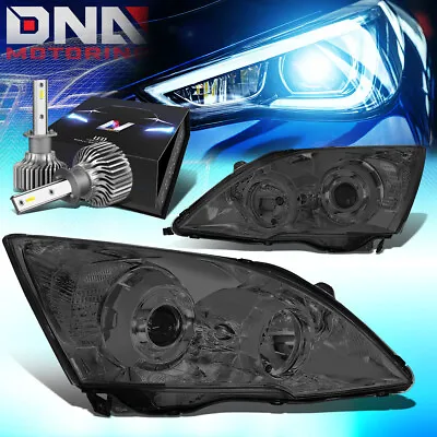 For 2007-2011 Honda Crv Smoked Clear Projector Headlight W/led Kit Slim Style • $195.98
