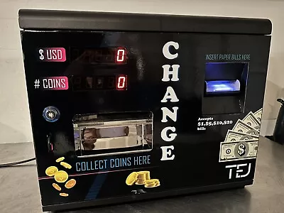 Dollar Bill Coin Changer Machine / Exchange Dollar Bills For Quarters Model TEJ • $745