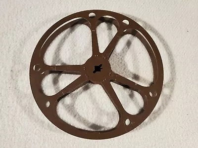 Vtg Empty Metal Film Reel Decor ~ 7  Goldberg Bros. Denver Reflex Small Circle • $17.95