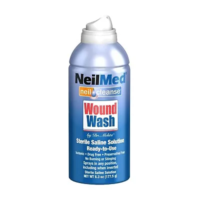 Neil Cleanse Wound Wash Spray NeilMed Sterile Saline Solution Ready To Use • £9.90