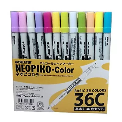 Deleter Marker Sketch Pen NEOPIKO 36 Colors C Set Manga Anime Copic F/S W/Track# • $82