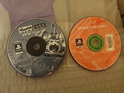 Theme Park World & Street Skater PlayStation 1 Games No Cases FREE POST  • $15