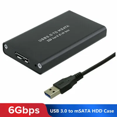 USB3.0 To MSATA Mini PCI-E SSD Box Converter Adapter External Enclosure Case CHU • $13.98