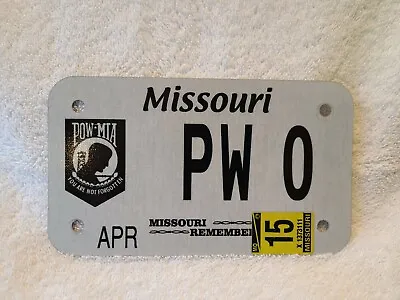 2015 Missouri Pow Mia Motorcycle License Plate PW 0 • $199.99