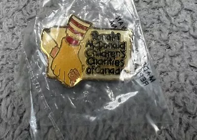 Vintage New In Bag McDonald's Ronald McDonald Children's Charities Lapel Pin • $10.88