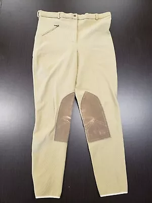 Tuffriders VINTAGE Riding Pants Ribb Tan Size 34 Judhpurs Breeches Front Zip • $20