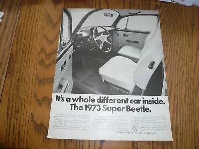 1973 VW Super Beetle - Vintage Print Ad  • $7.99
