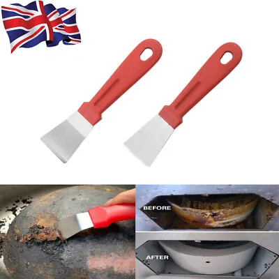 2 Pieces Cleaning Scraper For Ovens Stoves Induction Hob Red UK STOCK • £5.49