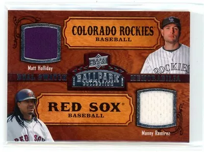 2008 Upper Deck Ballpark Collections Manny Ramirez Matt Holliday Relic Patch EX • $0.99