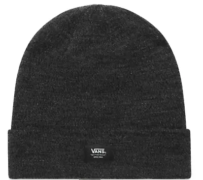 Vans Mens Mte Cuff Beanie In Black Heather Bnwt • £14.99