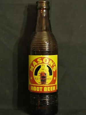 Mason's Root Beer Soda Bottle 10oz. 1949 Chicago ILL. • $14.99