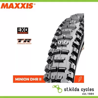 Maxxis Minion DHR II Bike Tyre - 29 X 2.40 - WT EXO TR Folding 60TPI - Pair • $184.62