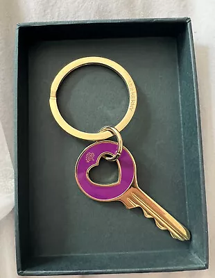 Mulberry Brass & Enamel Keyring With In Box • £49.99