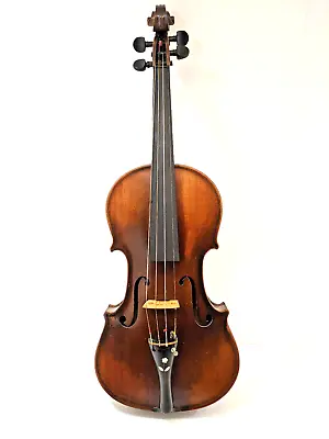 Vintage German Trade Violin 4/4 Stradivarius Copy Circa 1891 Inlay Coffin Case • $414.99