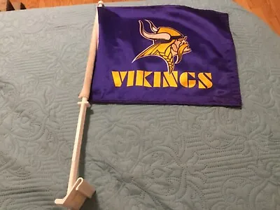 NFL Minnesota Vikings Car Flag Double Sided FREE POSTAGE!! • $12.25