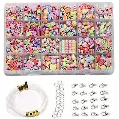 BEST Children DIY Bracelet Bead Art Jewellery Making Bead String Making Set Cul • £13.05