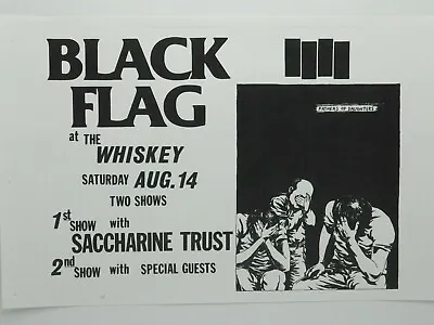 $14.95 • Buy Black Flag Banned From The Whiskey Two Shows 1982  Rare La Punk Concert Poster