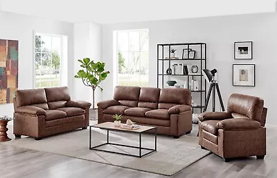 Chesterfield Sofa Suite Faux Leather Armchair | 1 2 & 3 Seater Sets • £304.95