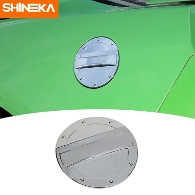 Door Tank Gas Cap Filler Fuel Cover Trim Sticker For Ford Mustang 2010-14 Chrome • $17.49