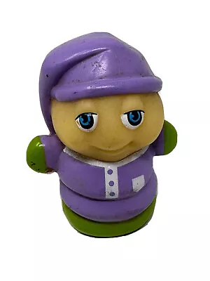 Glo Worm Vintage Glow Worm Friends 3  Mini Figure Purple Sleeping Playskool 80s • $17.88