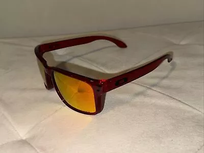 Oakley 0OO9244 Holbrook Asian Rectangular Sunglasses - Red Frame • $50