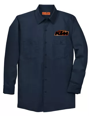 RED KAP Industrial Mechanic Shirt Motorcycle Biker Fathers Day Suzuki KTM Moto • $34.99