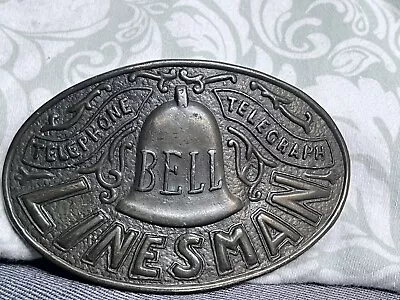 Vintage Bell Telephone & Telegraph Linesman Belt Buckle • $25