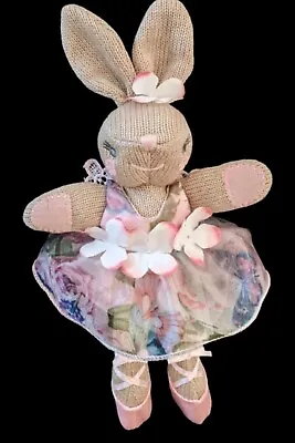 Monsoon Knitted Bunny Rabbit Ballerina Fairy Wings Soft Toy 9” • £7.99