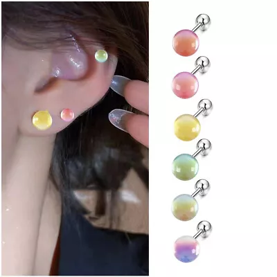 Ear Bone Nail Round Ear Studs Fashion Girls Earrings Helix Tragus Piercing  • $1.32