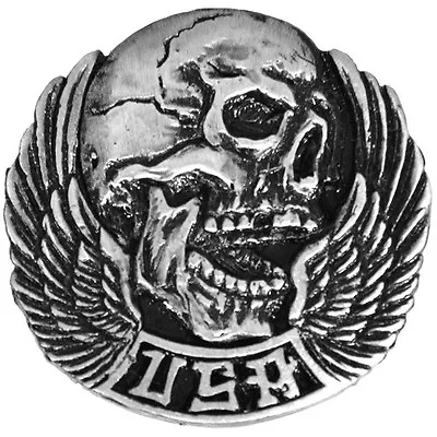 $8.99 • Buy Stitches SKULL WINGS JACKET VEST OUTLAW MC BIKER PIN  