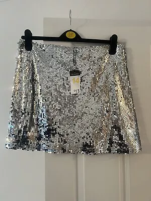 £5 • Buy Primark Sequin Skirt Uk14