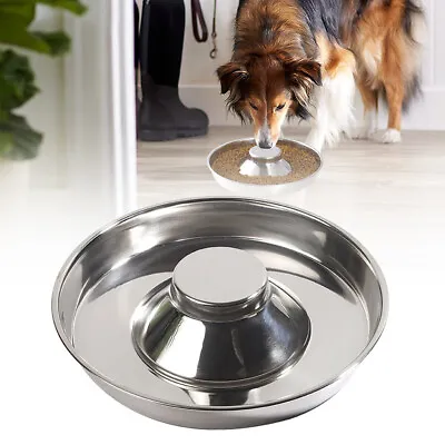 £6.69 • Buy Puppy Dog Pet Cat Litter Food Feeding Weaning Silver Stainless Feeder Bowl