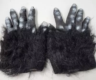 Werewolf Beast Monster Claws Hands Adult Halloween Costume Gloves Fur Vintage • $17.60
