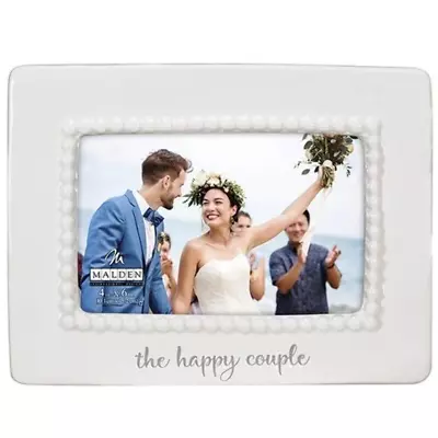 Malden  The Happy Couple  Ceramic Beaded Wedding Frame • $13.95