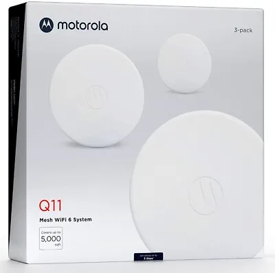 Motorola Q11 Mesh WiFi 6 System AX3000 3 Pack FS Wi-FI Routers Extender New • $299