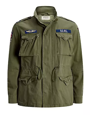 Polo Ralph Lauren Denim &  Supply Military M-65 Combat Field Patch Jacket New • $269.10